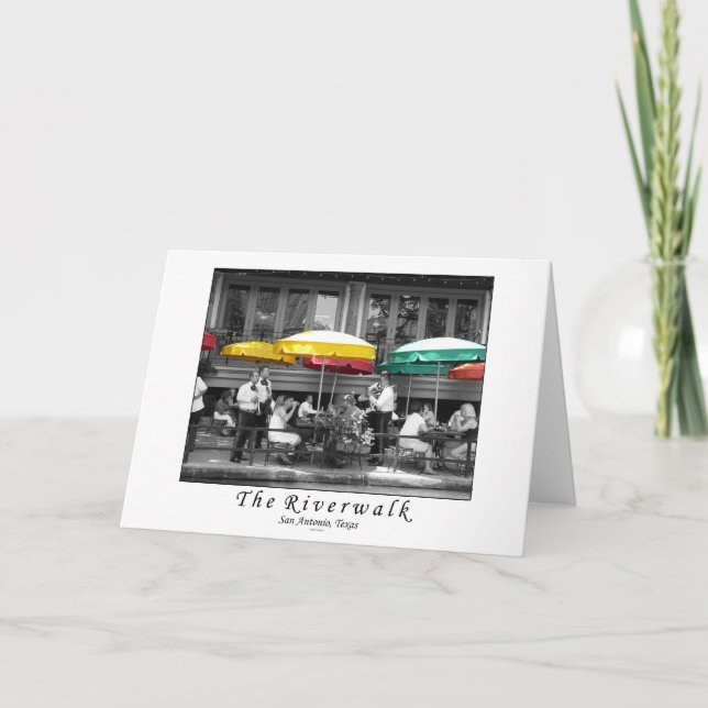 Riverpromenaden i San Antonio, Texas Kort (Framsida)