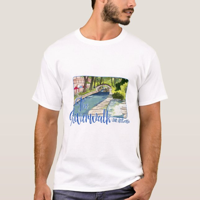 Riverpromenaden, San Antonio Texas T Shirt (Framsida)