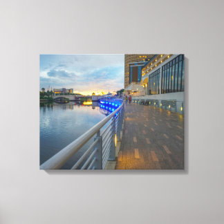 Riverpromenat i Tampa Florida Canvastryck