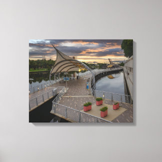 Riverpromenat i Tampa Florida Canvastryck