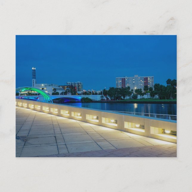 Riverpromenat i Tampa Florida Vykort (Framsida)