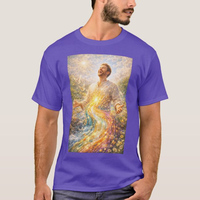 Rivers of living water flowing T-Shirt (Framsida)