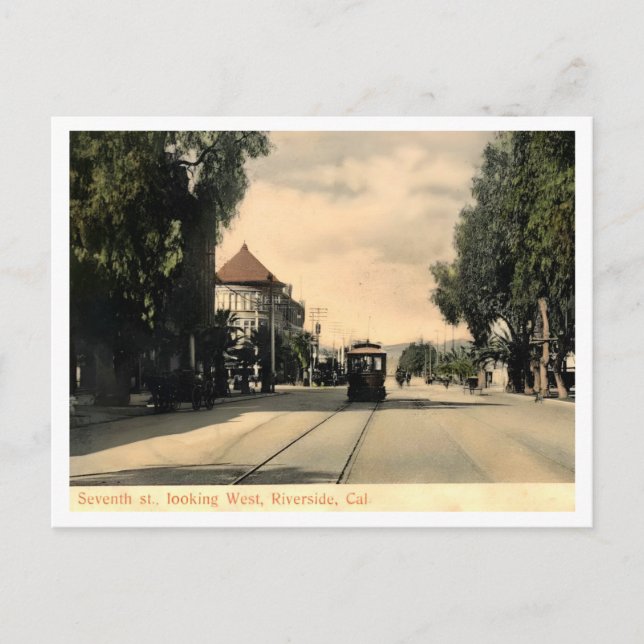 Riverside CA, 7:e Street View Ai Enhanced Vykort (Framsida)