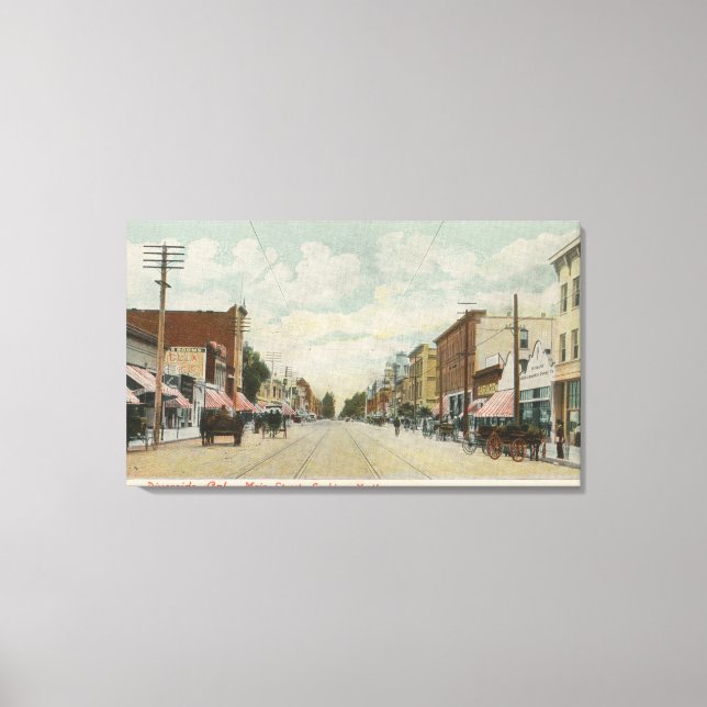Riverside, CA Main Street View Tittar North Canvastryck (Framsida)