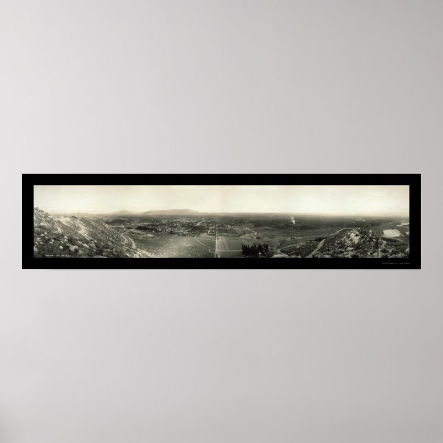 Riverside CA Panorama Photo 1907 Poster (Framsidan)