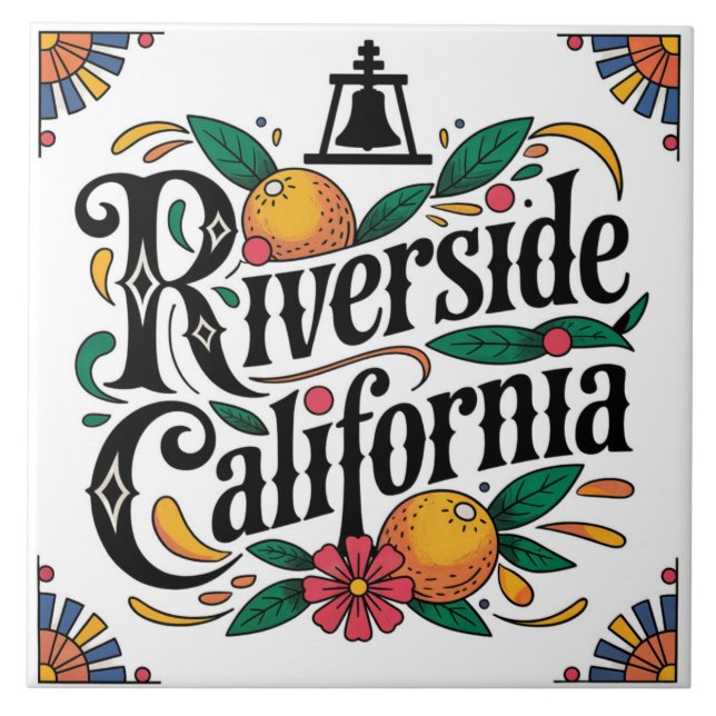 Riverside California Kakelplatta (Framsidan)
