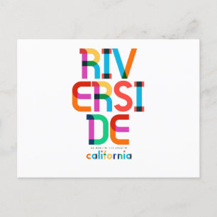 Riverside California Mid Century, Pop Art. Vykort