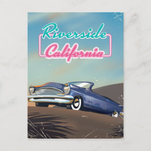 Riverside California-reseaffisch Vykort