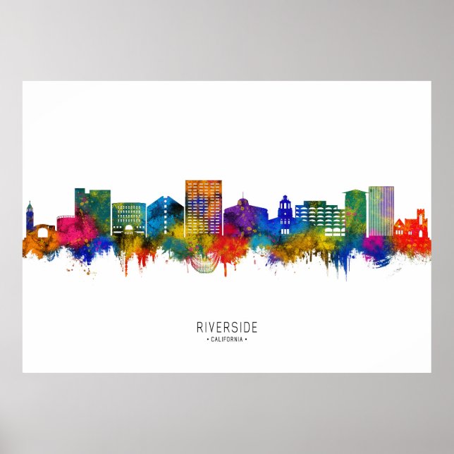 Riverside California Skyline Poster (Framsidan)