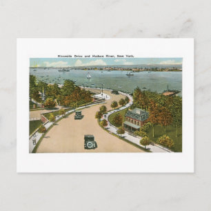 Riverside Drive, Hudson River, NY Vykort
