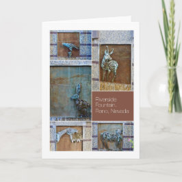 Riverside Fontän Figurer fotocollage Reno, NV Kort