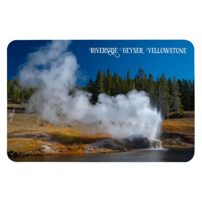 Riverside Geyser Eruption Yellowstone Magnet (Horisontell)