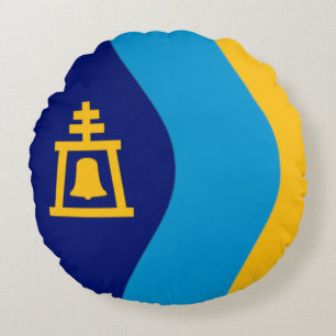 Riverside (Kalifornien) City flagga Rund Kudde
