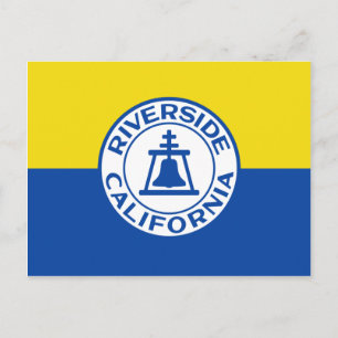Riverside, Kalifornien, United Stater flagga Vykort