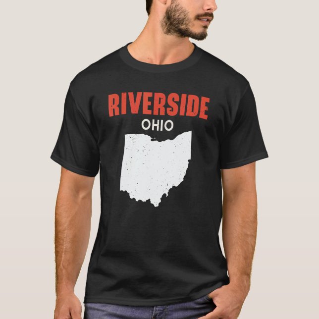 RIVERSIDE Ohio USA State America Travel Ohioan T Shirt (Framsida)