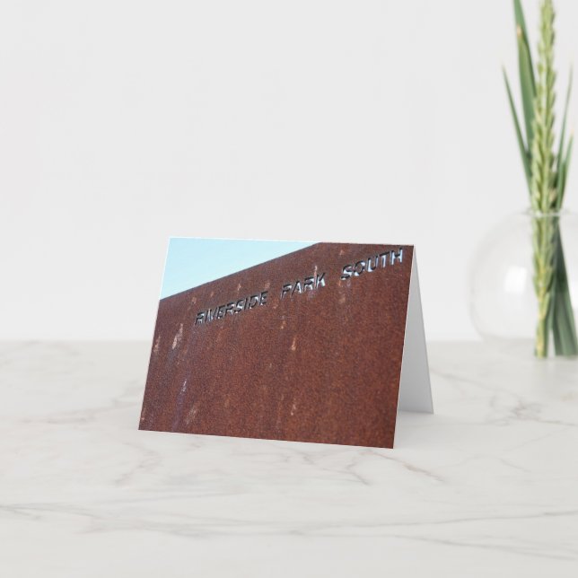 Riverside Park South Rusty Sign New York City NYC Kort (Framsida)