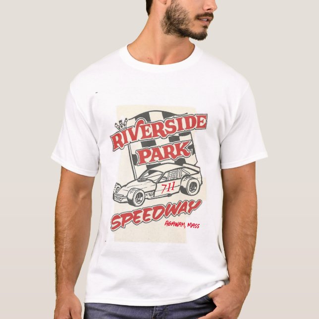 Riverside Park Speedway Polverari RETRO 2 Sided T T Shirt (Framsida)