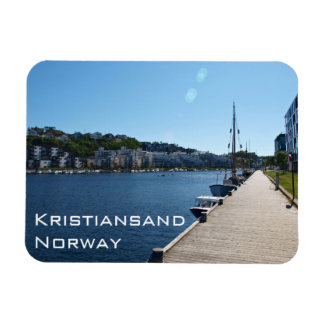 Riverside View in Kristiansand, Norge Magnet