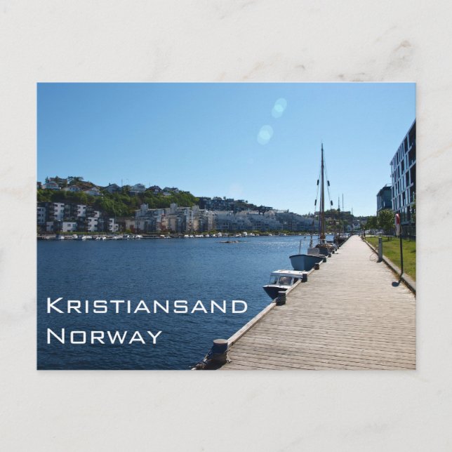 Riverside View in Kristiansand, Norge Vykort (Framsida)