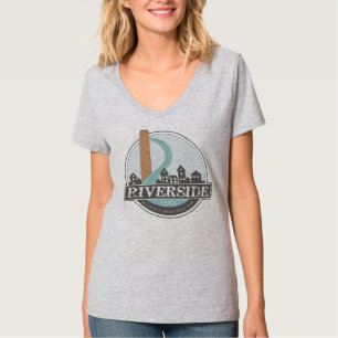 #riversideatlkvinna V-nacke T-tröja T Shirt