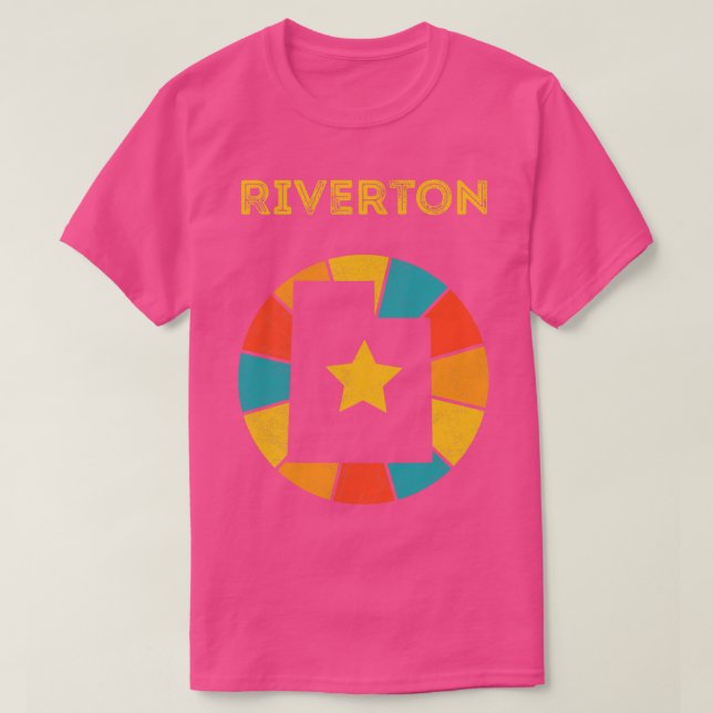 Riverton Utah Vintage Distress Souvenir 1 T Shirt (Design framsida)