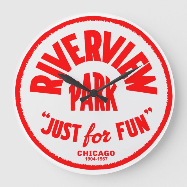 Riverview Amusement Park, Chicago, 1904-1967 Illin Stor Klocka (Framsida)