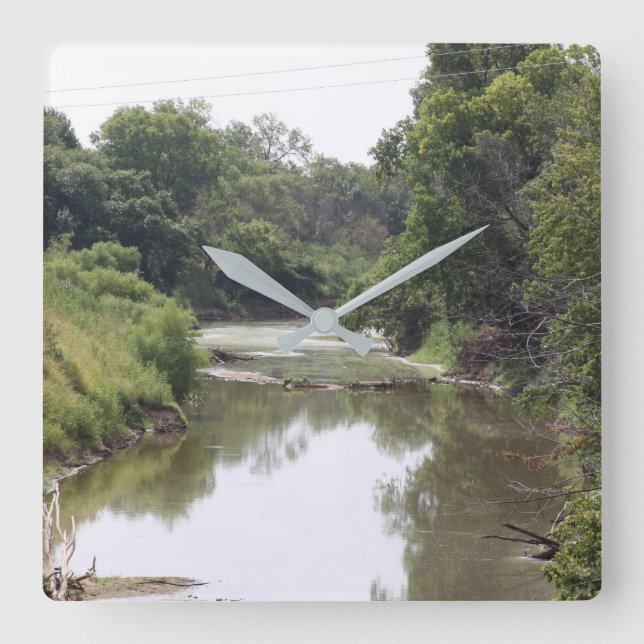 Riverview Clock Fyrkantig Klocka (Framsida)