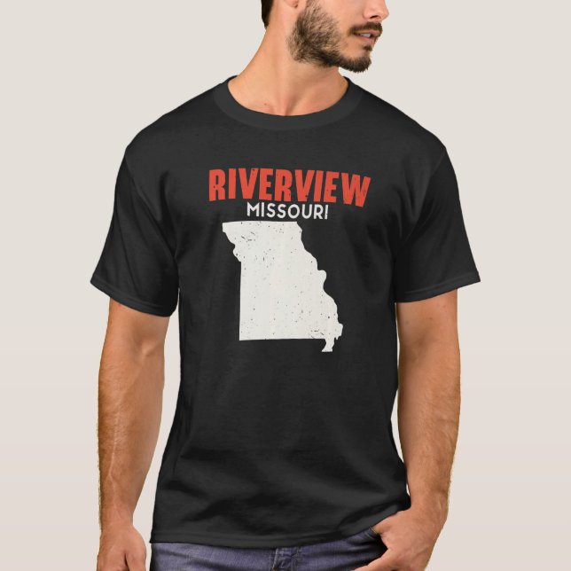 Riverview Missouri USA State America Travel Missou T Shirt (Framsida)