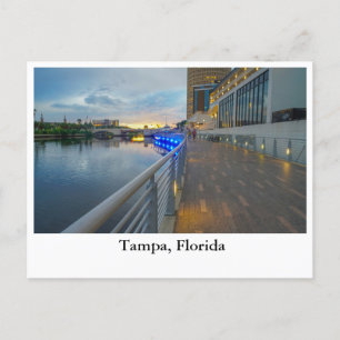 Riverwalds dynamiska syn på Tampa Florida Helg Vykort