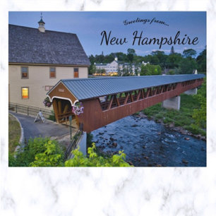 Riverwaled Covered Bridge Littleton New Hampshire Vykort