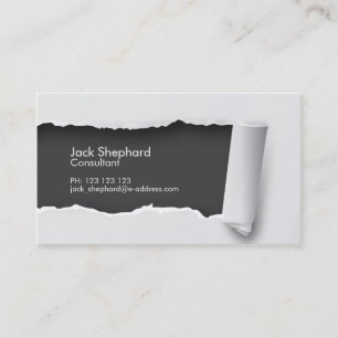 Rivet papper för grå färg Minimalist Visitkort