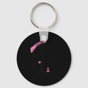 Riveter Bröstcancer överlevande Ribbon Awareness W Nyckelring
