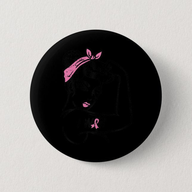 Riveter jag vann medvetenhet bröstcancer överlevan knapp (Framsida)