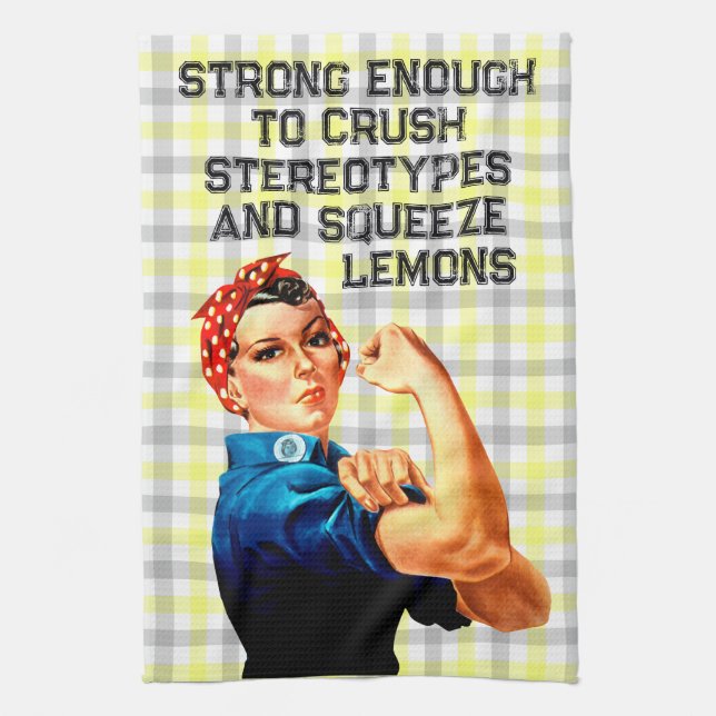 Riveter Lemon Gingham  Kökshandduk (Vertikal)