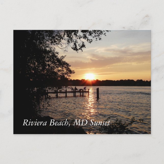 Riviera Beach, MD Sunset - POSTCARD Vykort (Framsida)