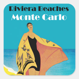 Riviera Beacher ~ Monte Carlo Fyrkantigt Klistermärke