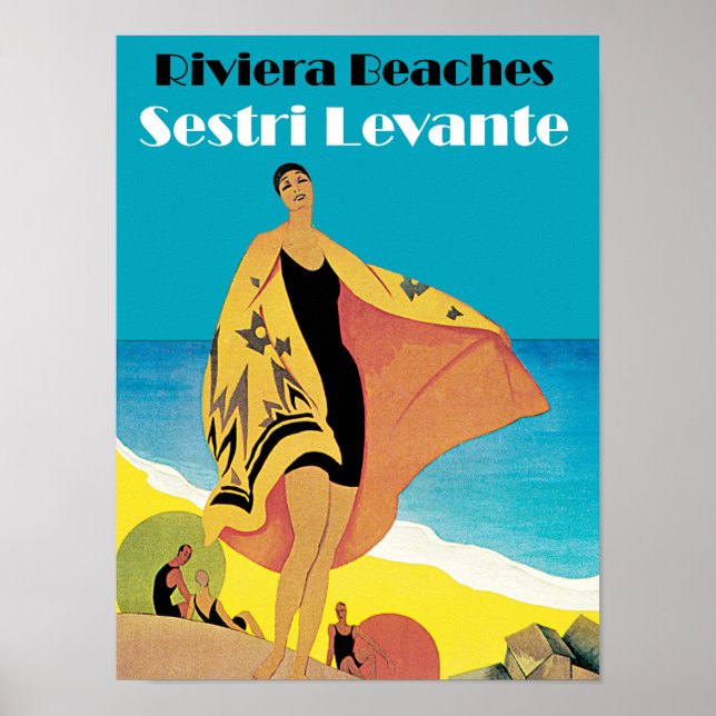 Riviera Beacher ~ Sestri Levante Poster (Framsidan)