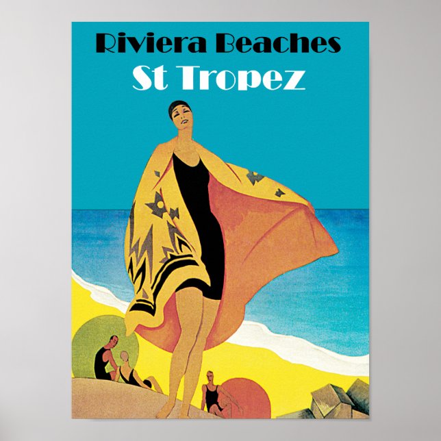 Riviera Beacher ~ St Tropez Poster (Framsidan)
