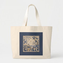 Riviera Coastal Landscape Elegant Tote Bag Jumbo Tygkasse