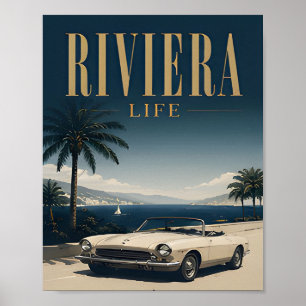 Riviera Life Lyxresort Redaktionell grafik Poster