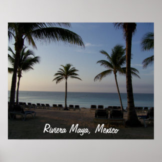 Riviera Maya Cancun Mexico Beach Vacation Poster