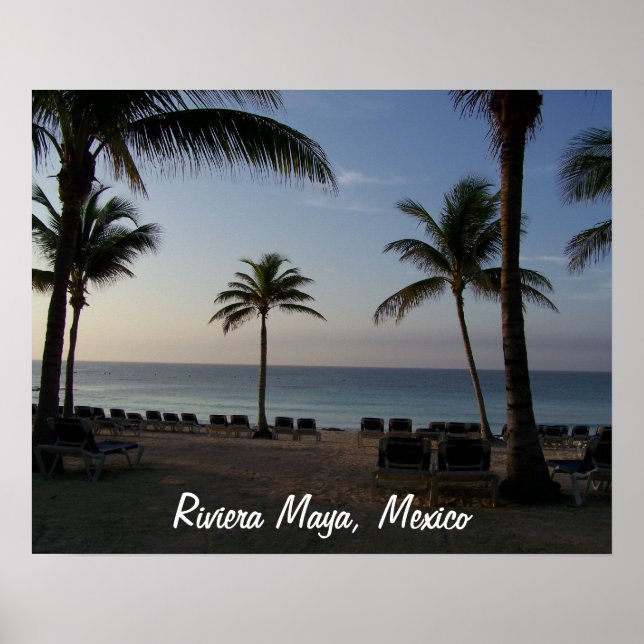 Riviera Maya Cancun Mexico Beach Vacation Poster (Framsidan)