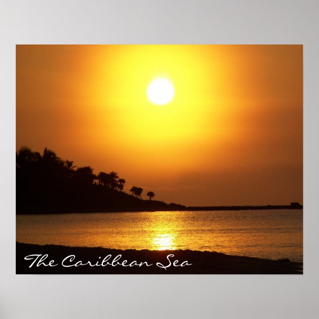 Riviera Maya Cancun Mexico Caribbean Sea of Dawn Poster (Framsidan)