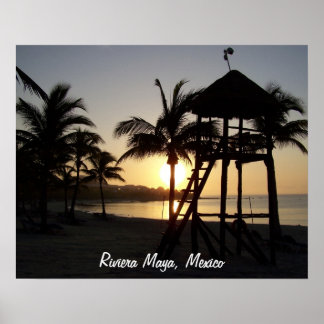 Riviera Maya Cancun Mexico Karibiska havet Poster