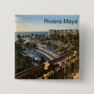 Riviera Maya Cancun Mexico - Square Button Knapp