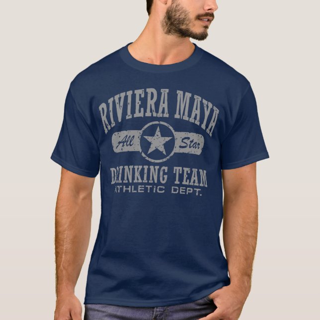 Riviera Maya Drinking Team T Shirt (Framsida)