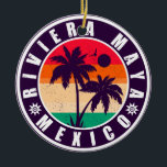 Riviera Maya Mexico Handflatan Träd Vintage Souven Julgransprydnad Keramik<br><div class="desc">Riviera Maya Mexico Vintage 60-talet Souvenirs. Riviera Maya Beach Mexico - Retro Tropical Handflatan Träd under 60-talet - Souvenirs Vintage gör en underbar jul- eller födelsedagspresent till fläkt av Riviera Maya Beach. Rundsommarbesöket är en gåva till perfekten älskare och det tropiska destinationsorten fläkt. - Du kan enkelt anpassa och anpassa...</div>