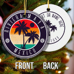 Riviera Maya Mexico Retro Handflatan träd Travel 8 Julgransprydnad Keramik<br><div class="desc">Puerto Vallarta Mexico Vintage 60-talet Souvenirs. Puerto Vallarta Beach Mexico - Retro Tropical Handflatan Träd under 60-årsjubileet i Souvenirs-Vintagen ger en underbar jul- eller födelsedagspresent till fläkt på stranden Puerto Vallarta Beach. Rundsommarbesöket är en gåva till perfekten älskare och det tropiska destinationsorten fläkt. Du kan anpassa och ändra den här...</div>