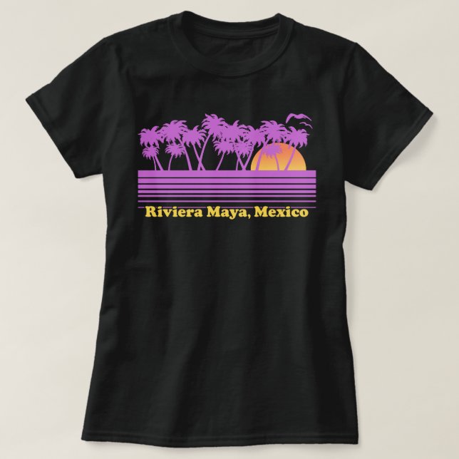 Riviera Maya Mexico Tee Shirt (Design framsida)