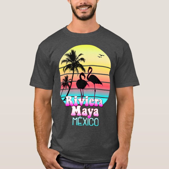 Riviera Maya Mexico Tropical Vacation Summer T Shirt (Framsida)